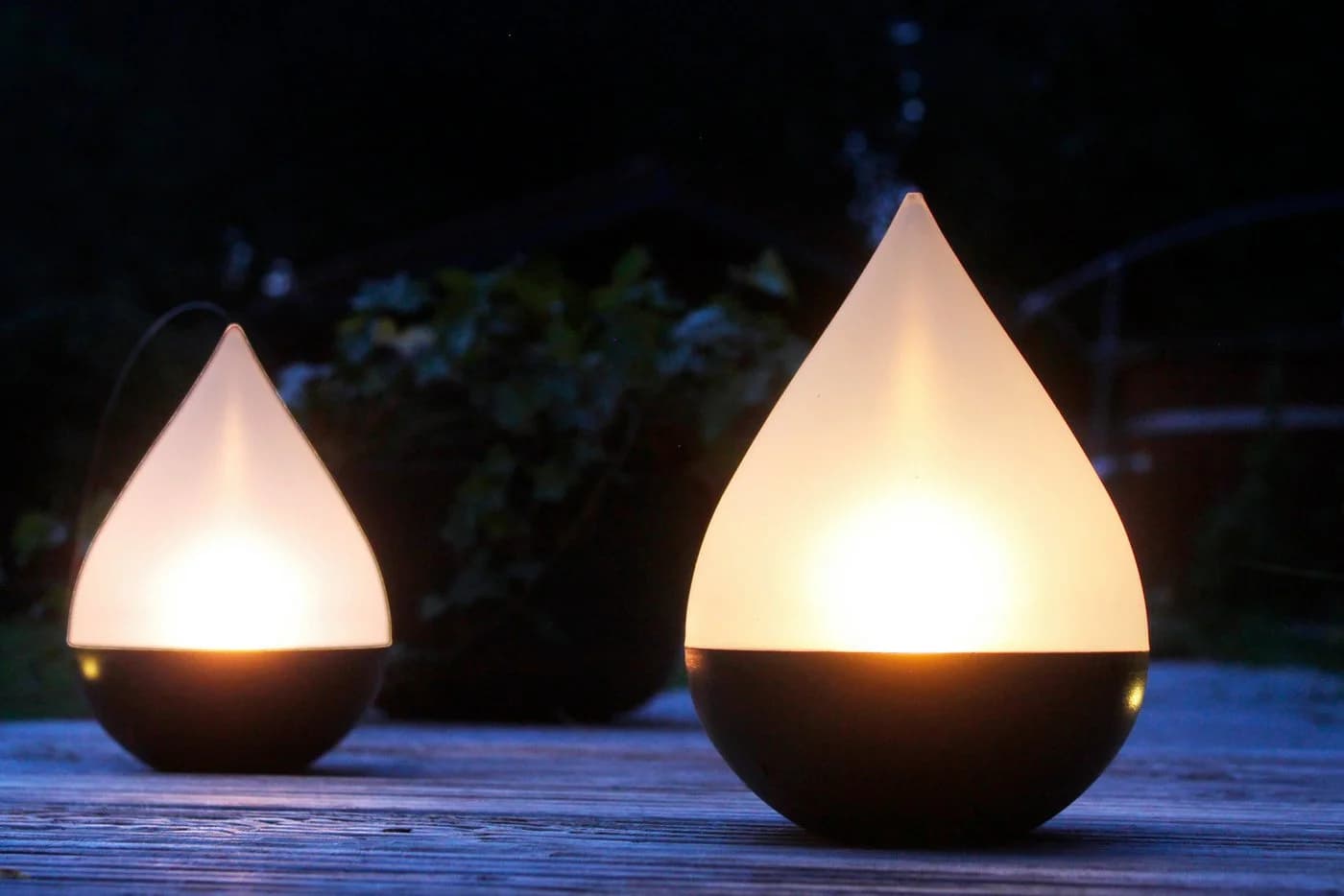 Arnusa LED Solarleuchte Gartenlampe Tropfen 3er Set Weiß - Bild 3