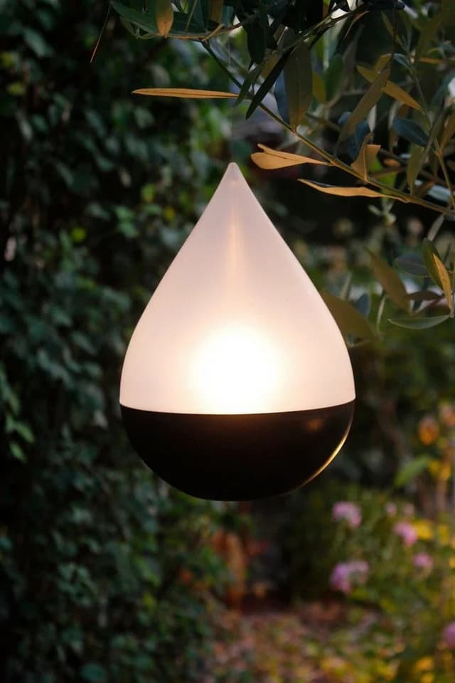 Arnusa LED Solarleuchte Gartenlampe Tropfen 3er Set Weiß - Bild 4