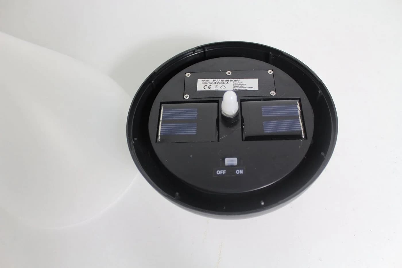 Arnusa LED Solarleuchte Gartenlampe Tropfen 3er Set Weiß - Bild 5