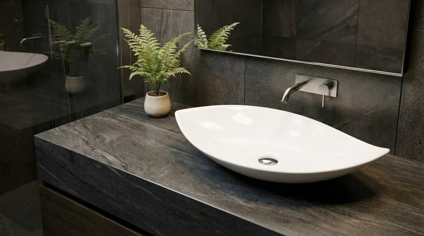 Arnusa Aufsatzwaschbecken Oval Weiß - Bild 4