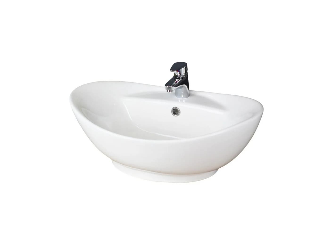 Arnusa Aufsatzwaschbecken Oval Weiß Modernes Design - Bild 2