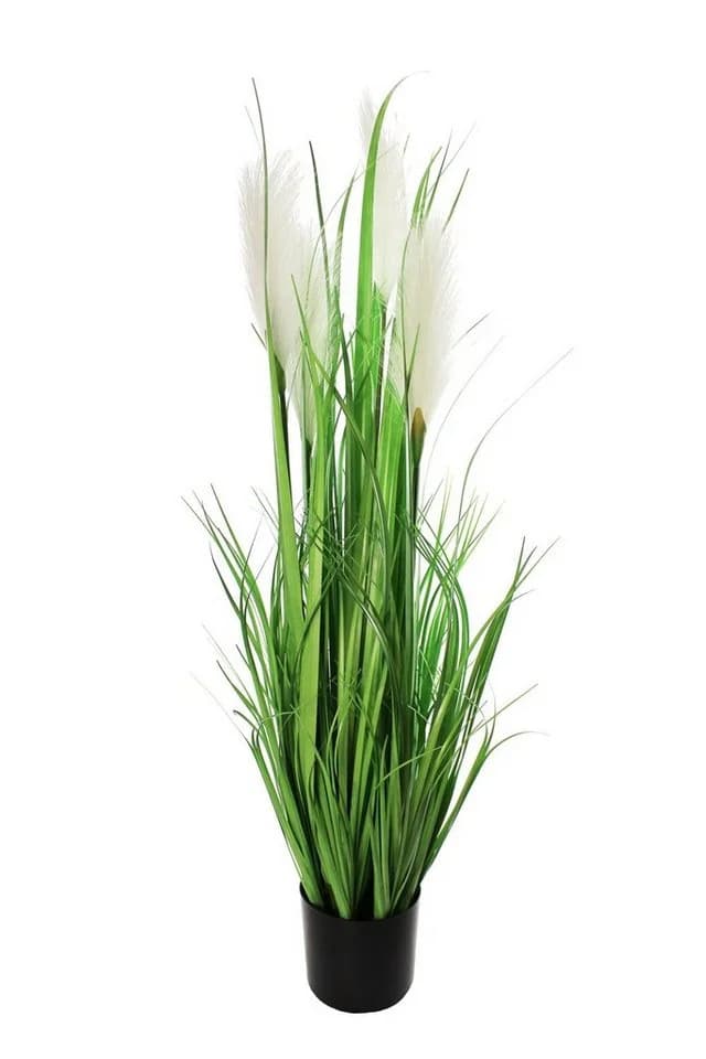 Kunstpflanze Kunstgras Dekogras 90 cm Dekopflanze Wohnzimmer Deko Pampasgras, Arnusa - Bild 2