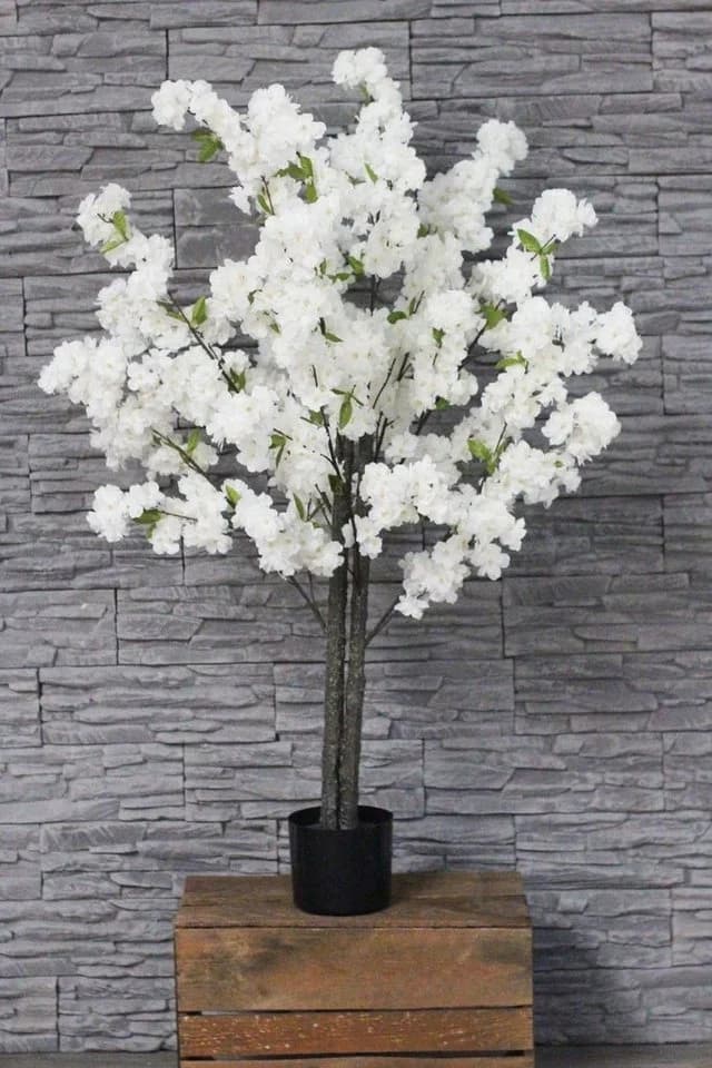 Arnusa Künstlicher Kirschblütenbaum Weiß 120 cm - Bild 5