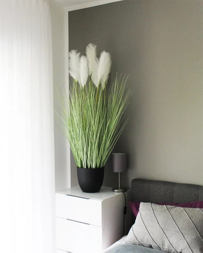Arnusa Künstliches Pampasgras 120 cm Grün im Topf - Bild 5