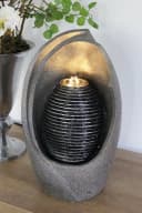 Arnusa Zimmerbrunnen BK835 Komplett-Set mit LED Beleuchtung Grau Bild 1