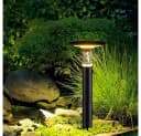Arnusa LED Außen-Stehlampe Solar 55 cm Schwarz Duo Color Bild 1