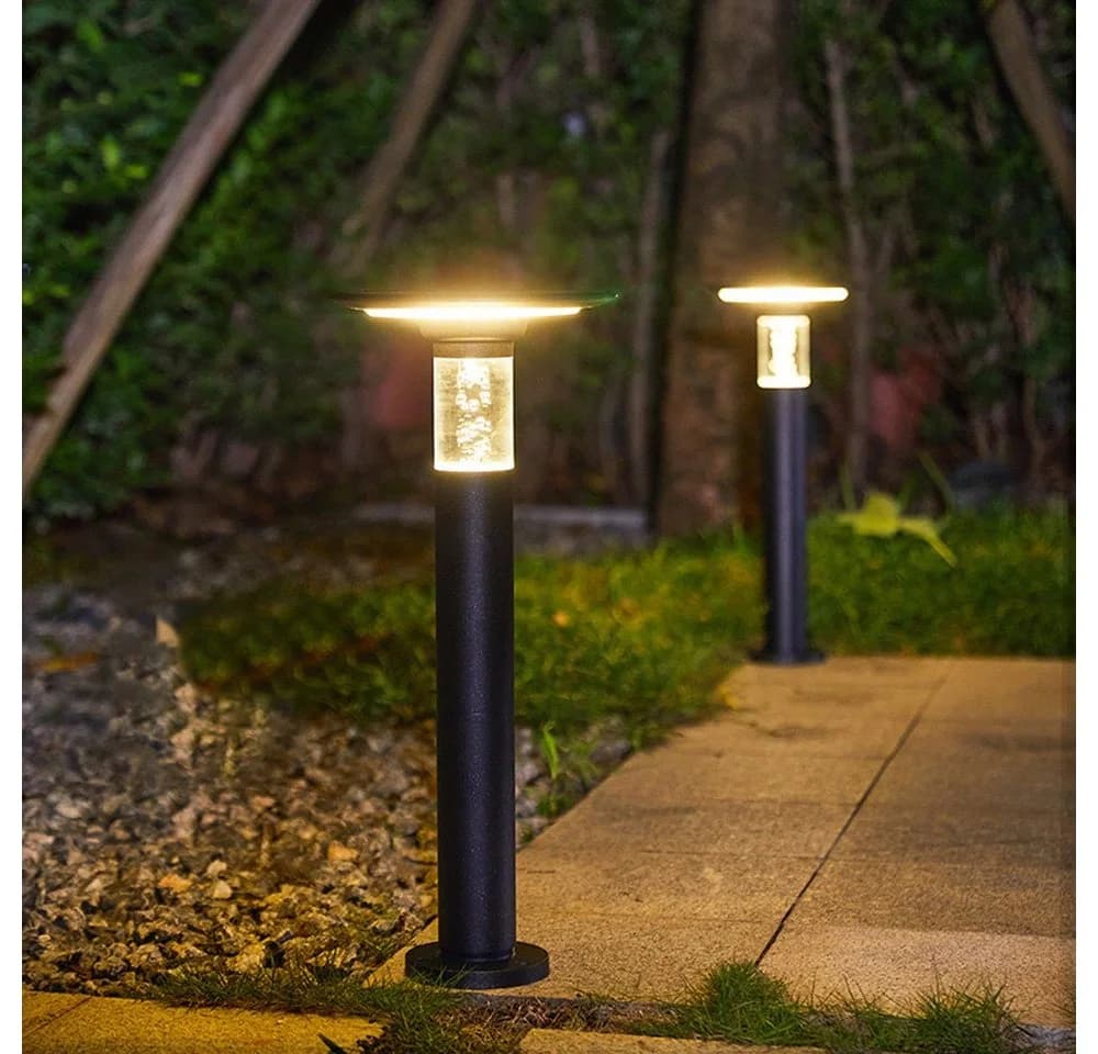 Arnusa LED Außen-Stehlampe Solar 55 cm Schwarz Duo Color - Bild 4