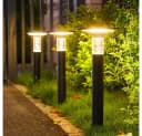 Arnusa LED Außen-Stehlampe Solar 55 cm Schwarz Duo Color Bild 5