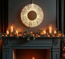Arnusa LED Leuchtkranz 50cm 800 LEDs Warmweiß Timer Bild 1