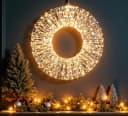 Arnusa LED Leuchtkranz 50cm 800 LEDs Warmweiß Timer Bild 2