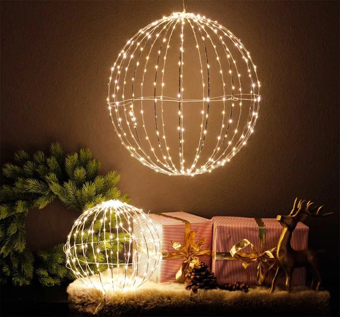 Arnusa LED Kugelleuchte 320 LED warmweiß 50 cm mit Timer - Bild 5