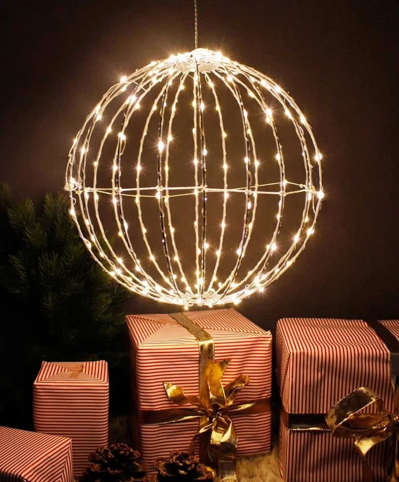 Arnusa LED Leuchtkugel 30cm warmweiß mit Timer - Bild 4