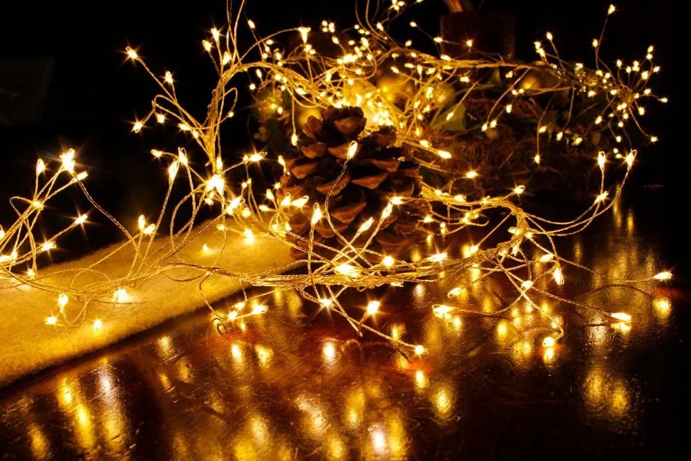 Arnusa LED-Lichterkette Cluster Leuchtdraht Büschel Lichterbündel 480-flammig Warmweiß - Bild 3