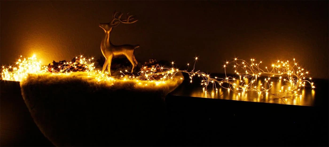 Arnusa LED-Lichterkette Cluster Leuchtdraht Büschel Lichterbündel 480-flammig Warmweiß - Bild 4