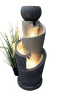 Arnusa Gartenbrunnen mit LED Beleuchtung Polyresin Beige/Grau Bild 4