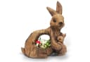 Arnusa Gartenfigur Solar Tierfigur Hase mit Glaskugel und warmweiß LED Beleuchtung Bild 2