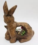 Arnusa Gartenfigur Solar Tierfigur Hase mit Glaskugel und warmweiß LED Beleuchtung Bild 3