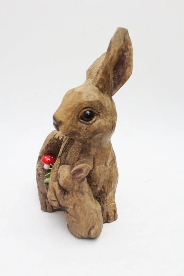 Arnusa Gartenfigur Solar Tierfigur Hase mit Glaskugel und warmweiß LED Beleuchtung - Bild 4