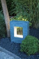 Arnusa Gartenbrunnen Springbrunnen mit LED Beleuchtung Regen Wasserfall Bild 1