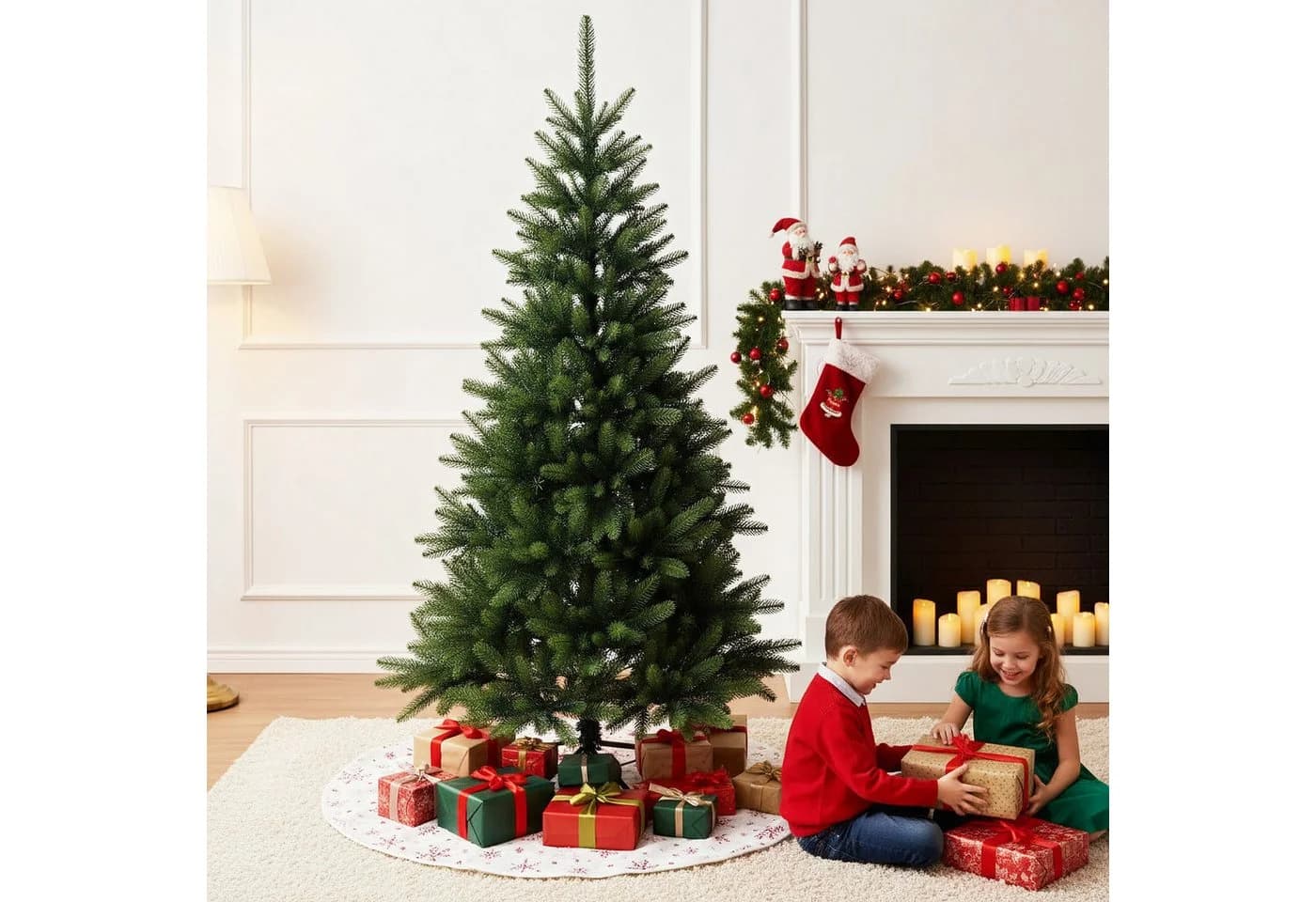 Arnusa Künstlicher Weihnachtsbaum 150 cm PE Spritzguss Premium mit Klappsystem - Bild 3