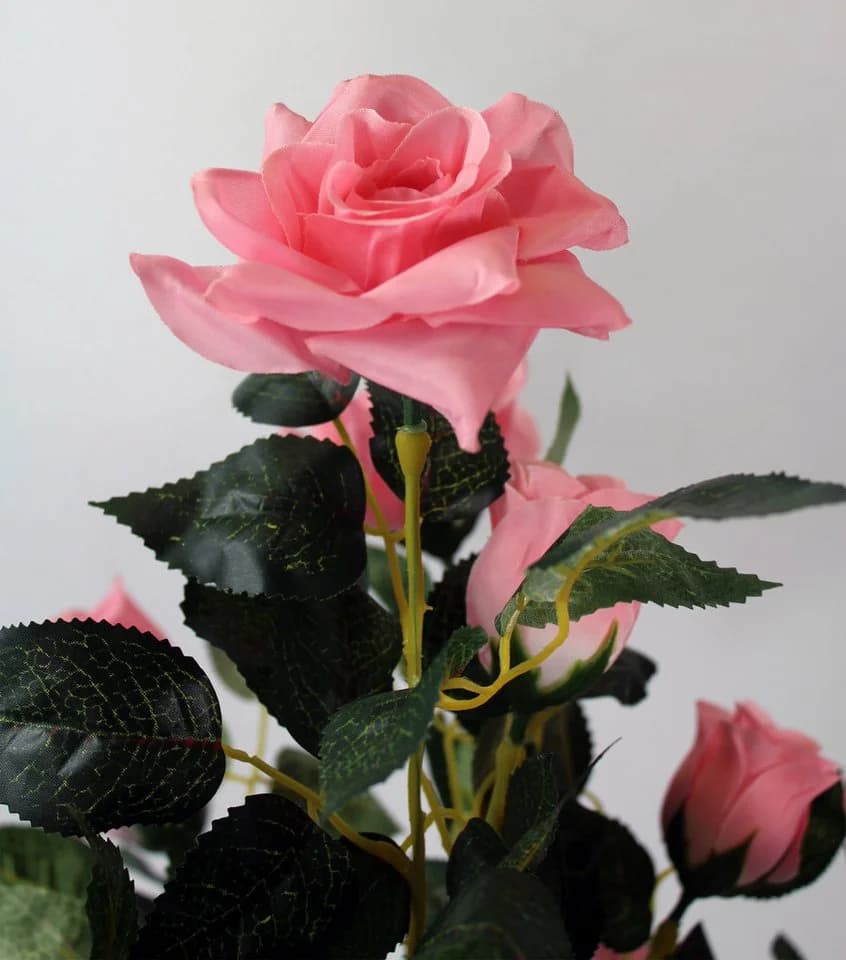 Arnusa Kunstrose Rosa mit Echtholz-Stamm 90 cm - Bild 3