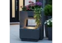 Arnusa Gartenbrunnen LED Grau Betonoptik Komplett-Set Bild 1