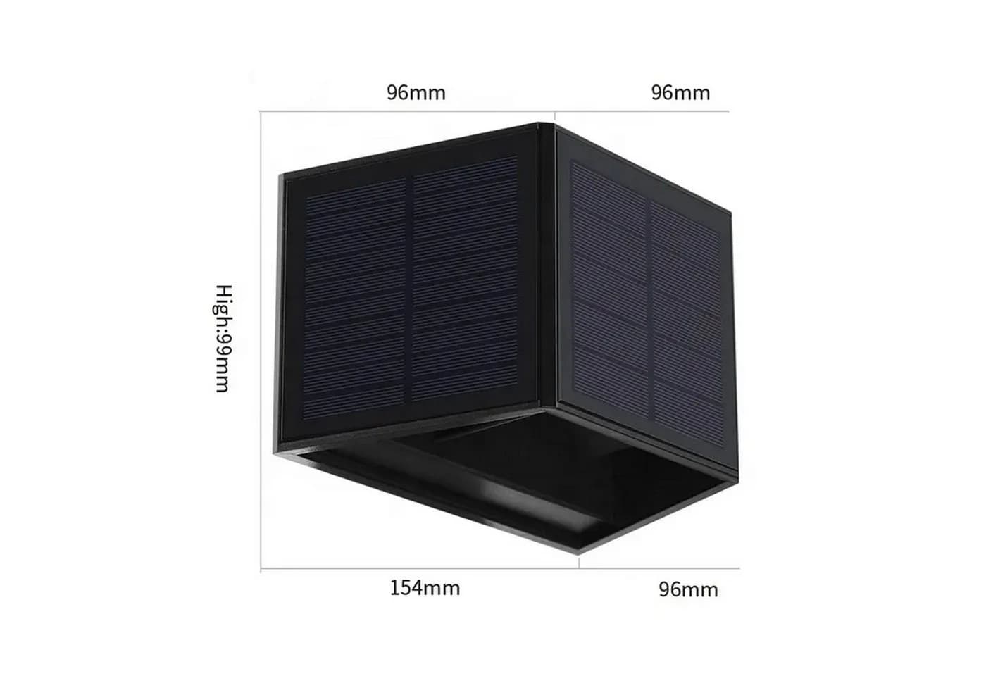 Arnusa LED Außen-Wandleuchte Solar Schwarz Verstellbar