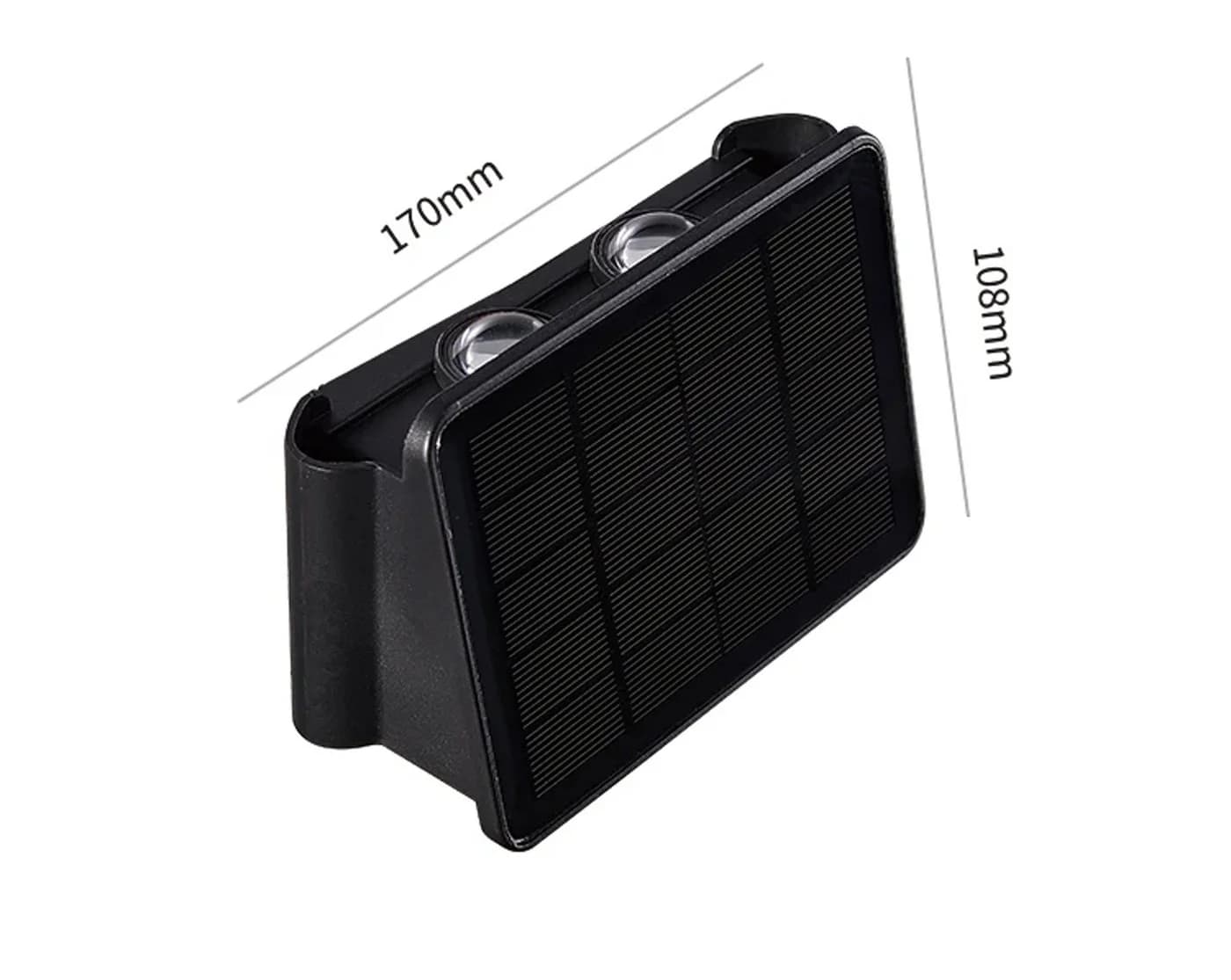 Arnusa LED Außen-Wandleuchte Solar Schwarz Warmweiß Dämmerungssensor - Bild 3