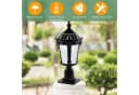 Arnusa LED Solarleuchte Sockelleuchte Schwarz Außenleuchte Solarlampe Gartenleuchte Bild 5