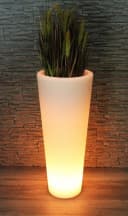 Arnusa LED Blumenkübel XL 90 cm rund beleuchtet mit Akku Bild 4