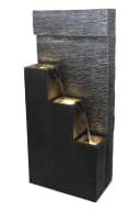 Arnusa Gartenbrunnen BK846 mit LED Beleuchtung Steinoptik Komplett-Set Bild 1