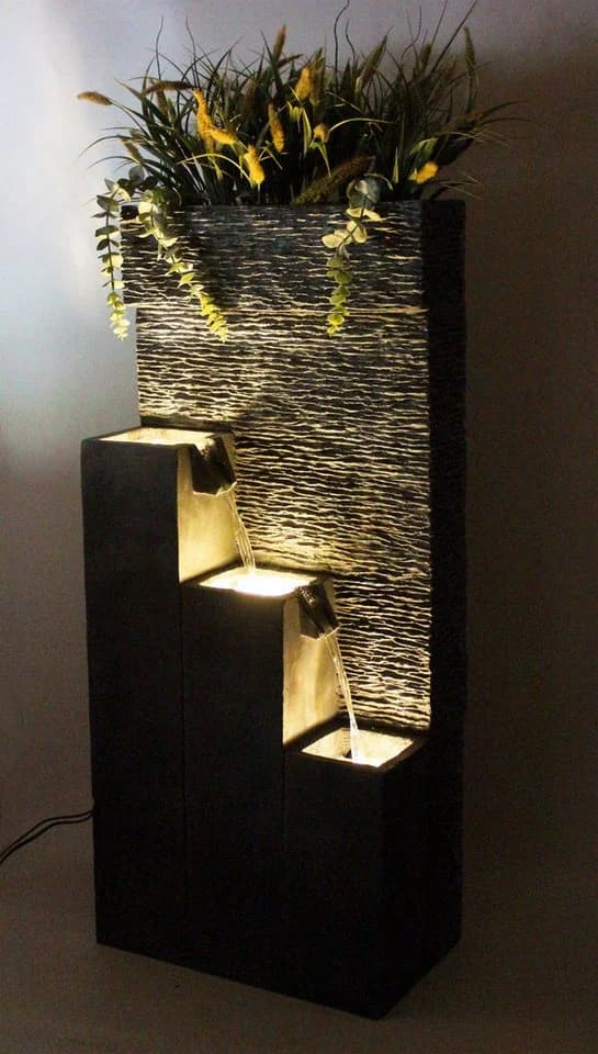 Arnusa Gartenbrunnen BK846 mit LED Beleuchtung Steinoptik Komplett-Set - Bild 3