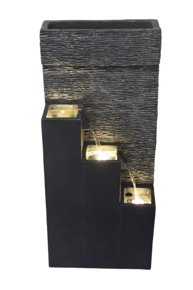 Arnusa Gartenbrunnen BK846 mit LED Beleuchtung Steinoptik Komplett-Set - Bild 4