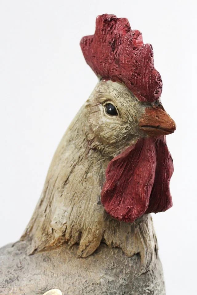 Arnusa Gartenfigur Hahn mit Solarbeleuchtung Steinoptik - Bild 5
