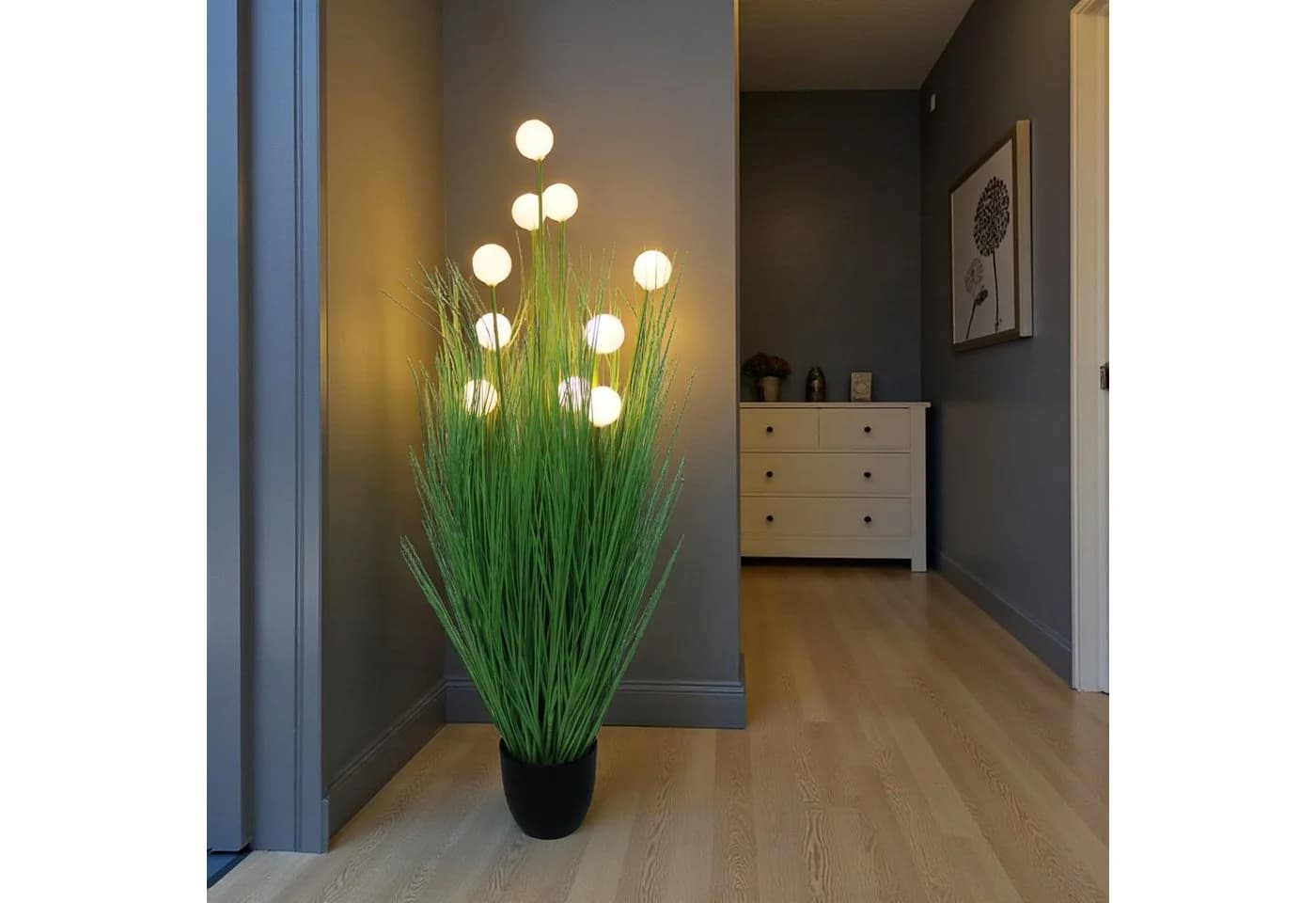 Arnusa Kunstpflanze mit LED Beleuchtung und Timer - Bild 3
