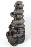 Arnusa Gartenbrunnen Wasserfall 100 cm LED-Beleuchtung Bild 3