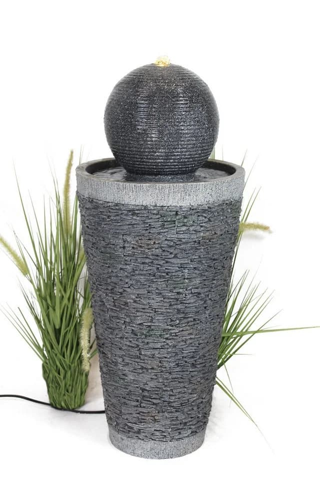 Arnusa Gartenbrunnen Springbrunnen mit LED Beleuchtung Kugel Brunnen Gartendeko - Bild 2