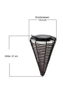 Arnusa LED Solarleuchte Hängelampen 2er Set Rattan-Optik Warmweiß Bild 5