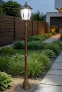 Arnusa LED Solarleuchte Gartenlaterne Kupferfarben Klassisch Bild 1