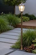 Arnusa LED Solarleuchte Gartenlaterne Kupferfarben Klassisch Bild 2