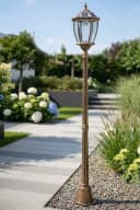 Arnusa LED Solarleuchte Gartenlaterne Kupferfarben Klassisch Bild 3
