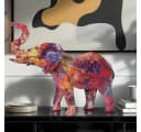Arnusa Dekofigur Elefant Bunt Geometrisches Pop-Art Design Bild 1