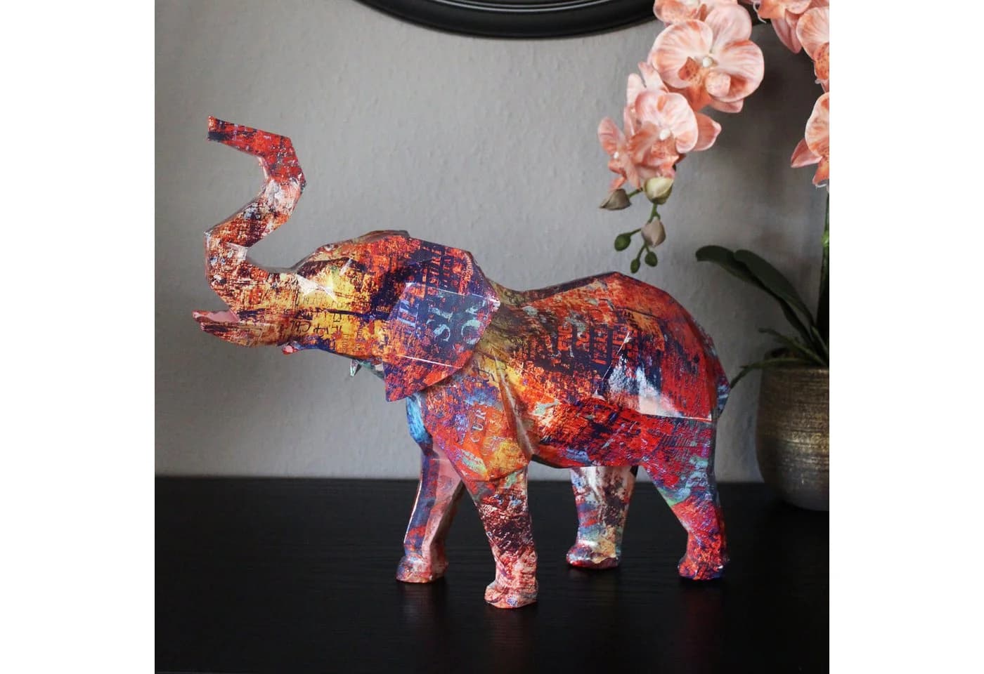 Arnusa Dekofigur Elefant Bunt Geometrisches Pop-Art Design - Bild 3