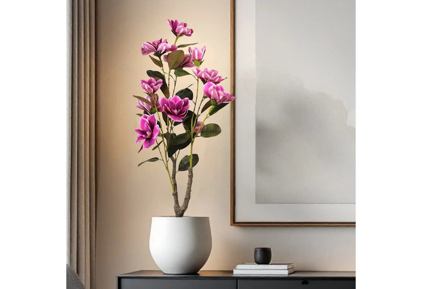 Arnusa Künstliche Magnolie im Topf 95 cm Pink - Bild 4