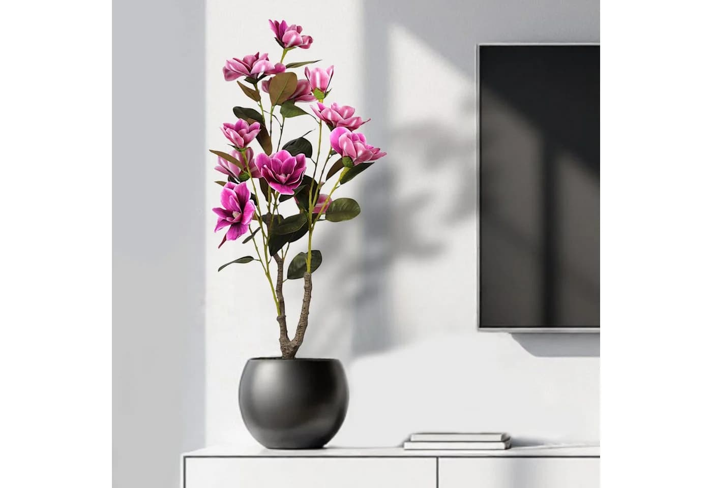 Arnusa Künstliche Magnolie im Topf 95 cm Pink - Bild 5