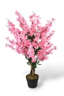 Arnusa Kunstblütenbaum Wintersweet Pink mit Echtholzstamm Bild 2