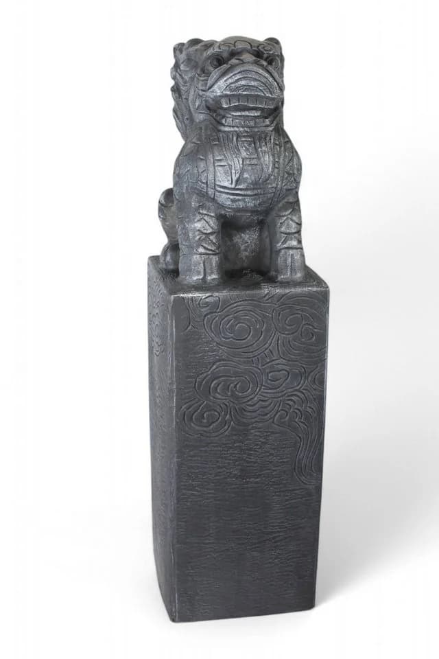 Arnusa Asiatische Drachen-Stele 79 cm Steinoptik - Bild 2