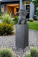 Arnusa Asiatische Drachen-Stele 79 cm Steinoptik Bild 3