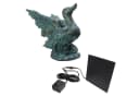 Arnusa Solar Wasserspeier Teichfigur Ente Kupfer-Optik mit Pumpe Bild 1