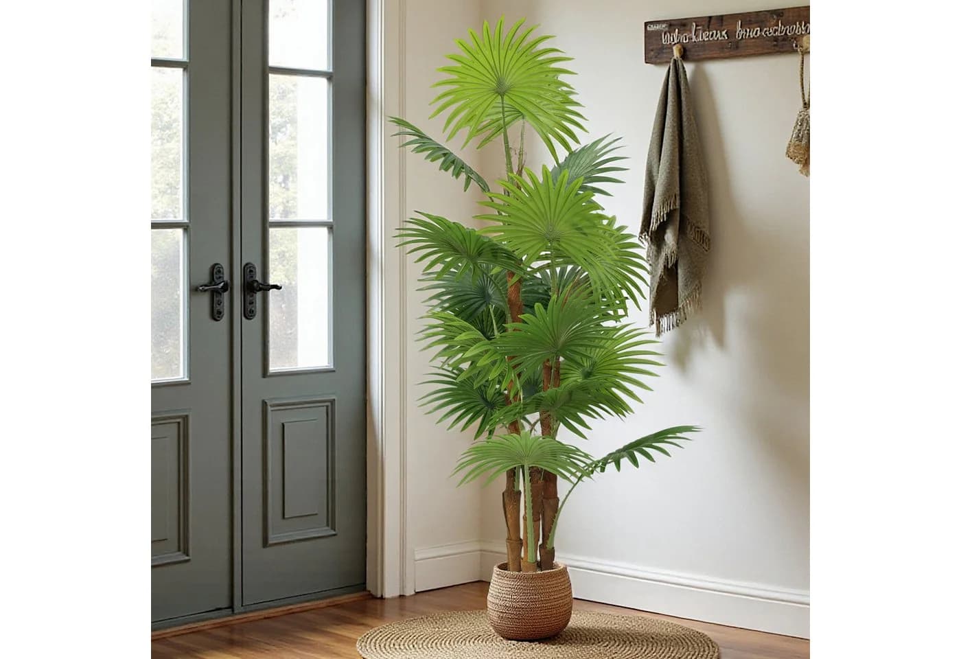 Künstliche Palme 160 cm Fächerpalme Kunstpflanze Arnusa - Bild 3